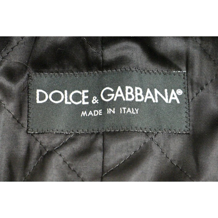 Dolce & Gabbana Gray Double Breasted Coat Jacket