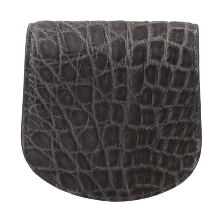 Dolce &amp; Gabbana Gray Exotic Skin Condom Case Holder Pocket Wallet