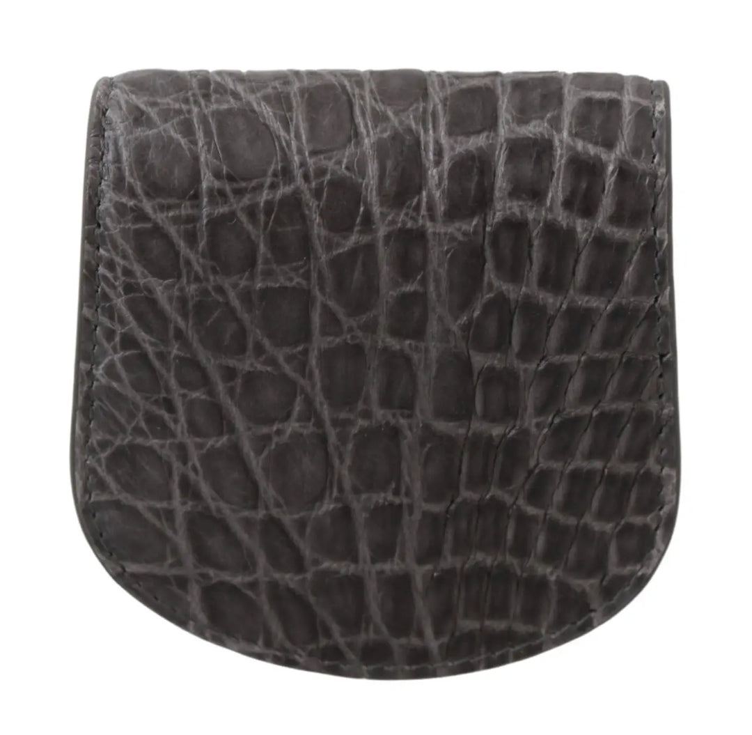 Dolce &amp; Gabbana Gray Exotic Skin Condom Case Holder Pocket Wallet