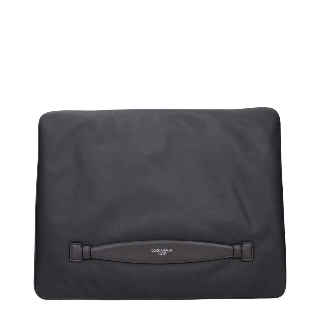 Dolce & Gabbana Gray Fabric Clutch Bag