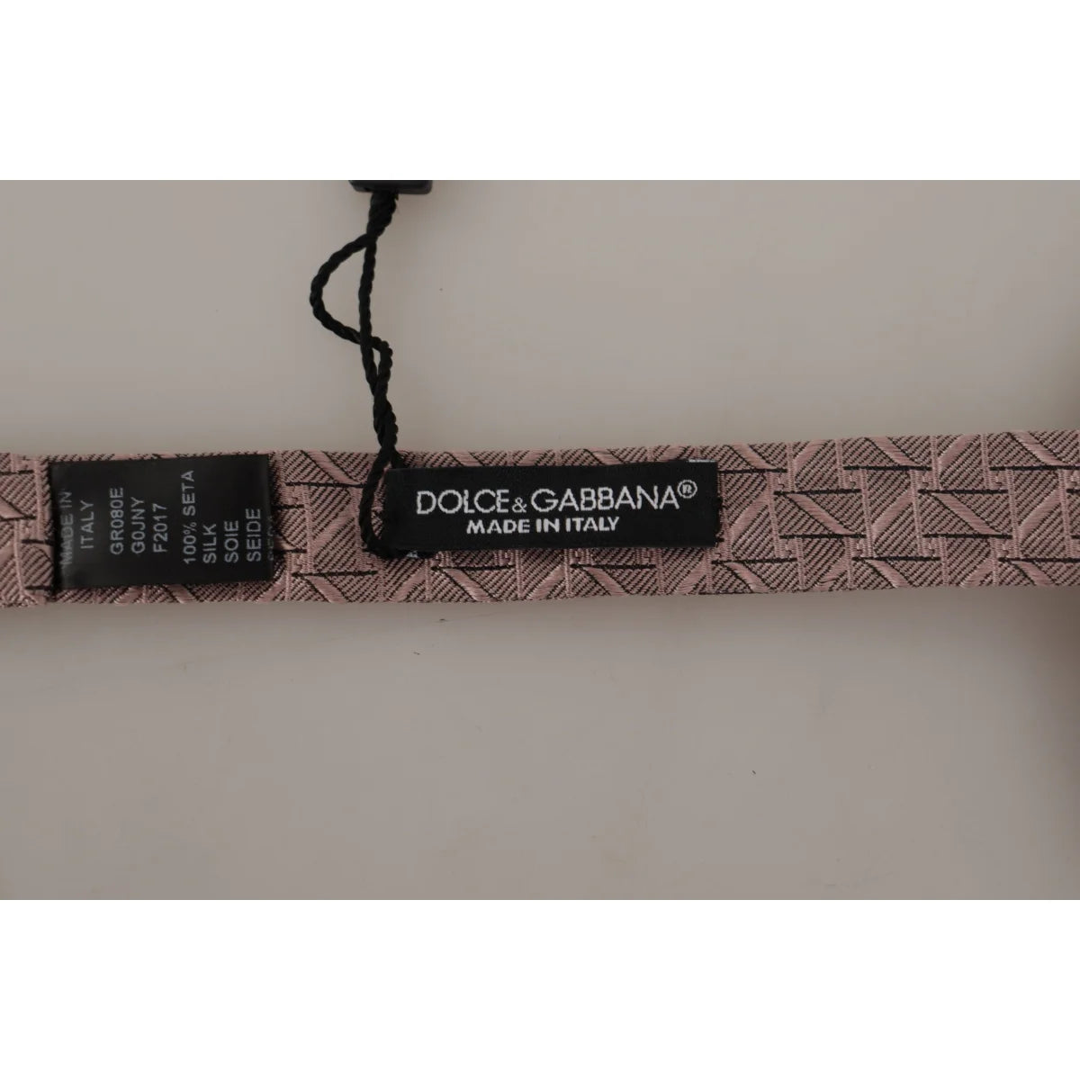 Dolce & Gabbana Gray Fantasy Print Adjustable Neck Papillon Bow Tie