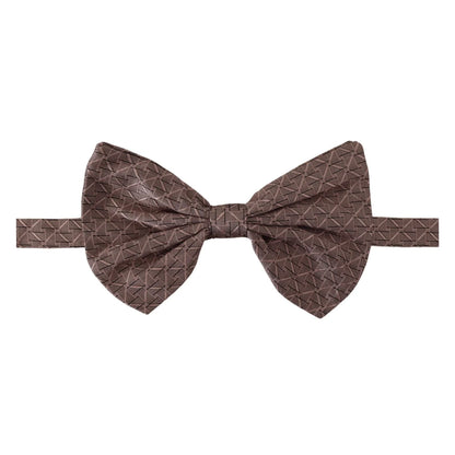 Dolce & Gabbana Gray Fantasy Print Adjustable Neck Papillon Bow Tie