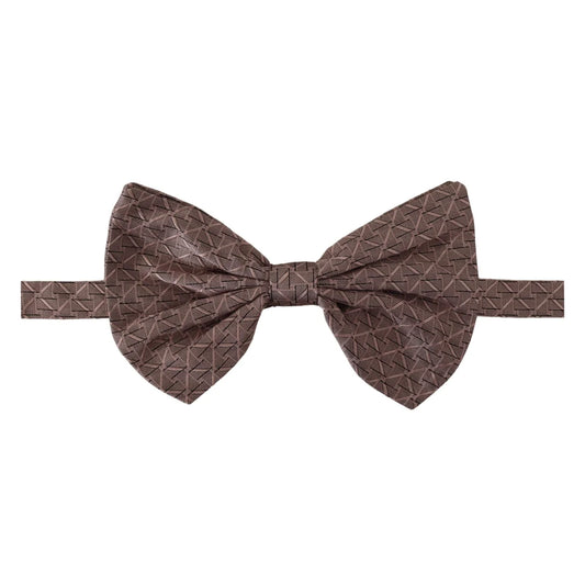 Dolce & Gabbana Gray Fantasy Print Adjustable Neck Papillon Bow Tie