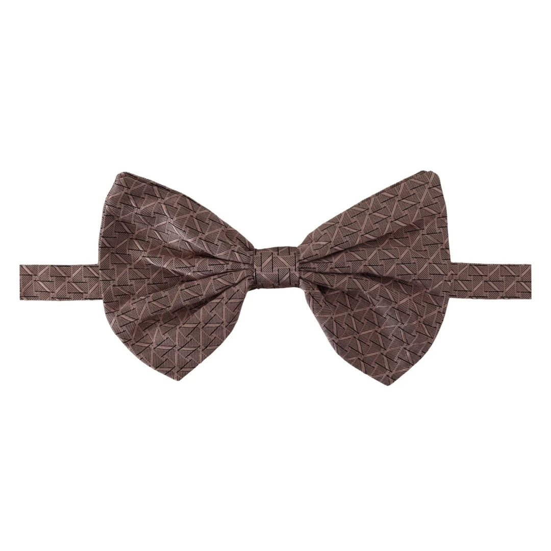 Dolce & Gabbana Gray Fantasy Print Adjustable Neck Papillon Bow Tie