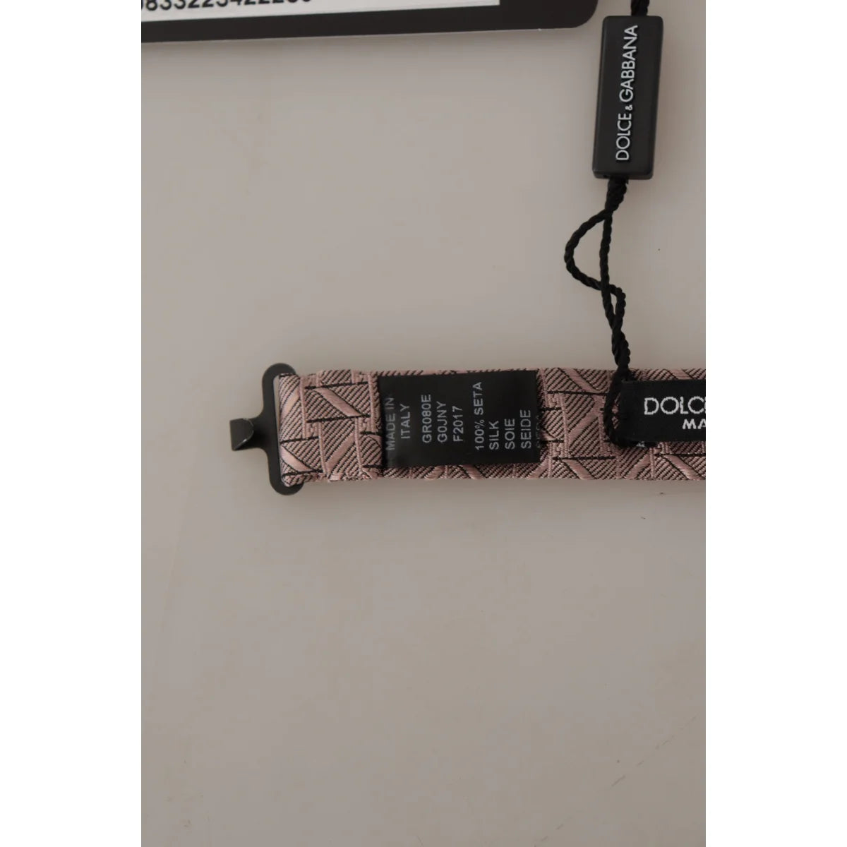 Dolce & Gabbana Gray Fantasy Print Adjustable Neck Papillon Bow Tie