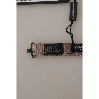 Dolce & Gabbana Gray Fantasy Print Adjustable Neck Papillon Bow Tie
