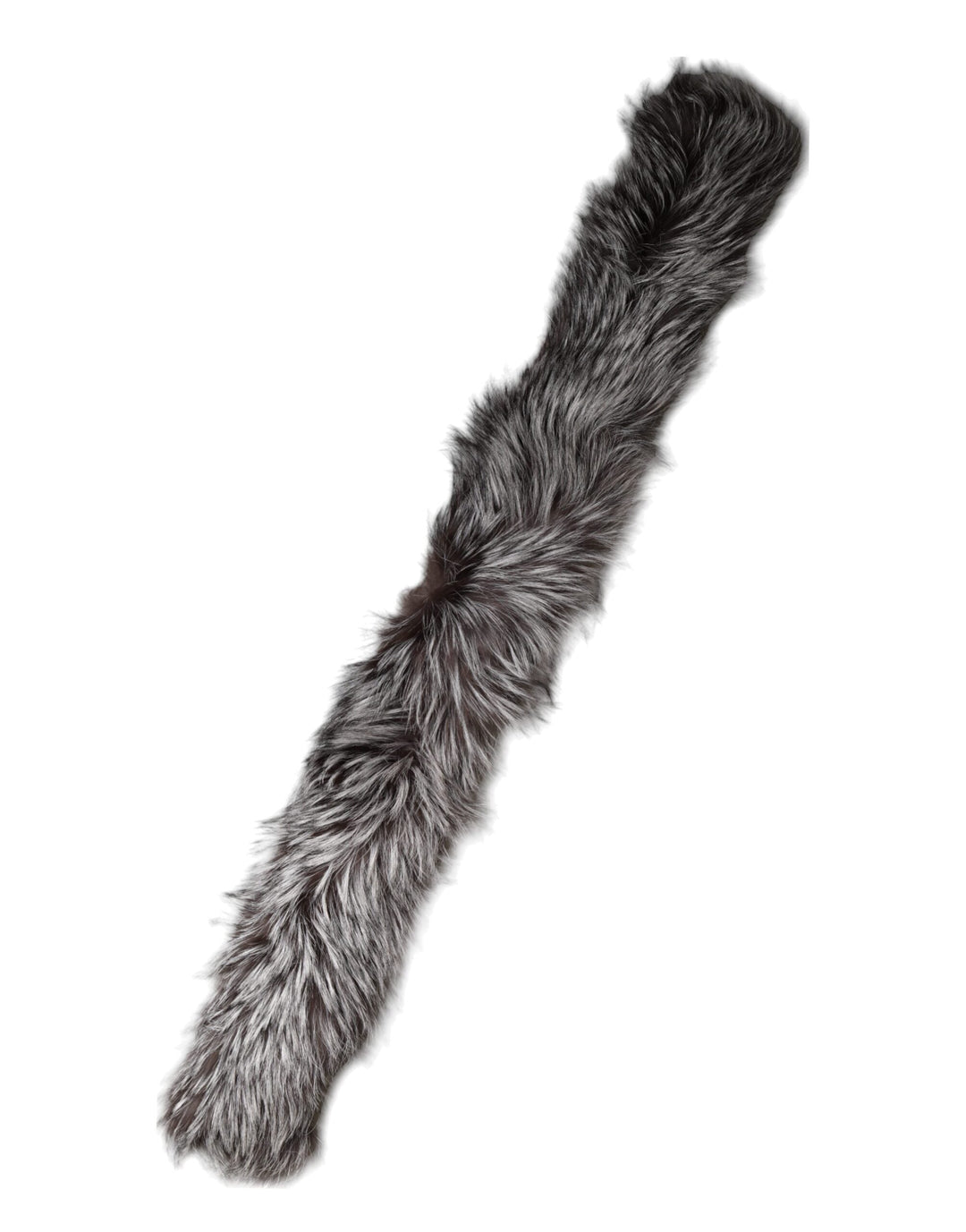 Dolce &amp; Gabbana Gray Fox Fur Neck Wrap Warmer Winter Scarf
