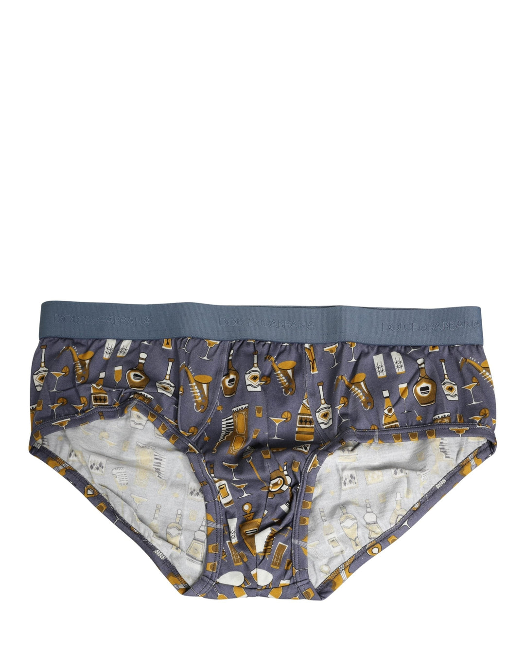 Dolce &amp; Gabbana Gray Jazz Cocktail Men Brando Brief Underwear