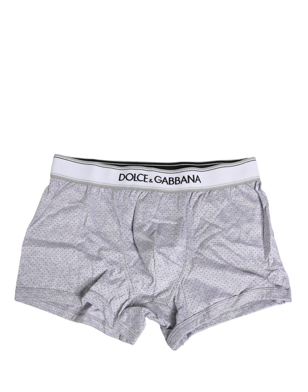 Dolce &amp; Gabbana Gray Logo Cotton Men Regular Boxer Underwear