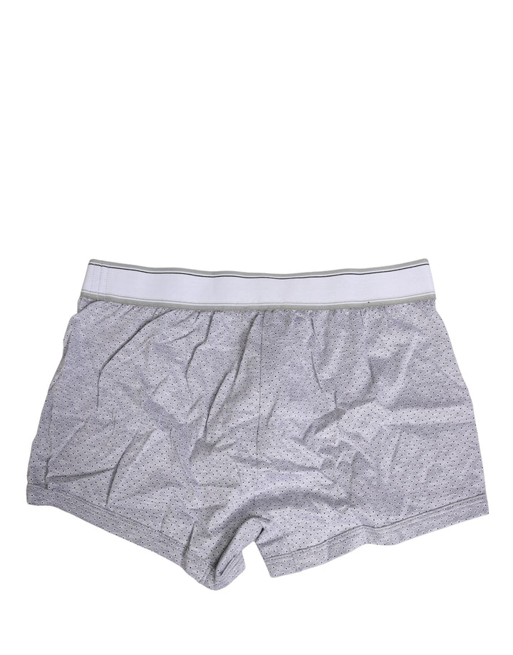 Dolce &amp; Gabbana Gray Logo Cotton Men Regular Boxer Underwear