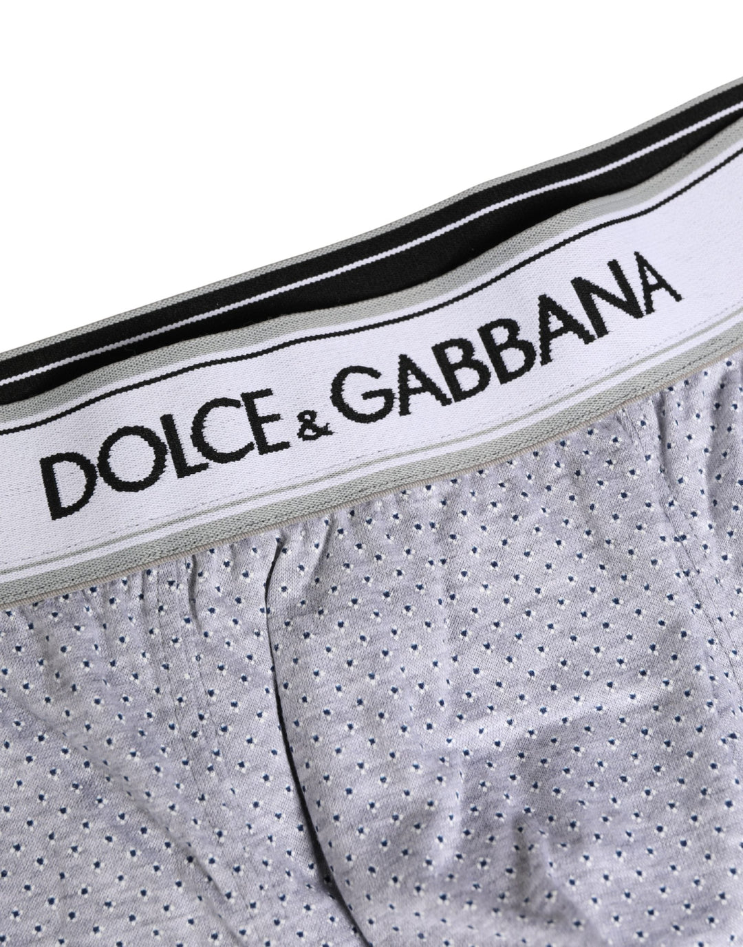 Dolce &amp; Gabbana Gray Logo Cotton Men Regular Boxer Underwear
