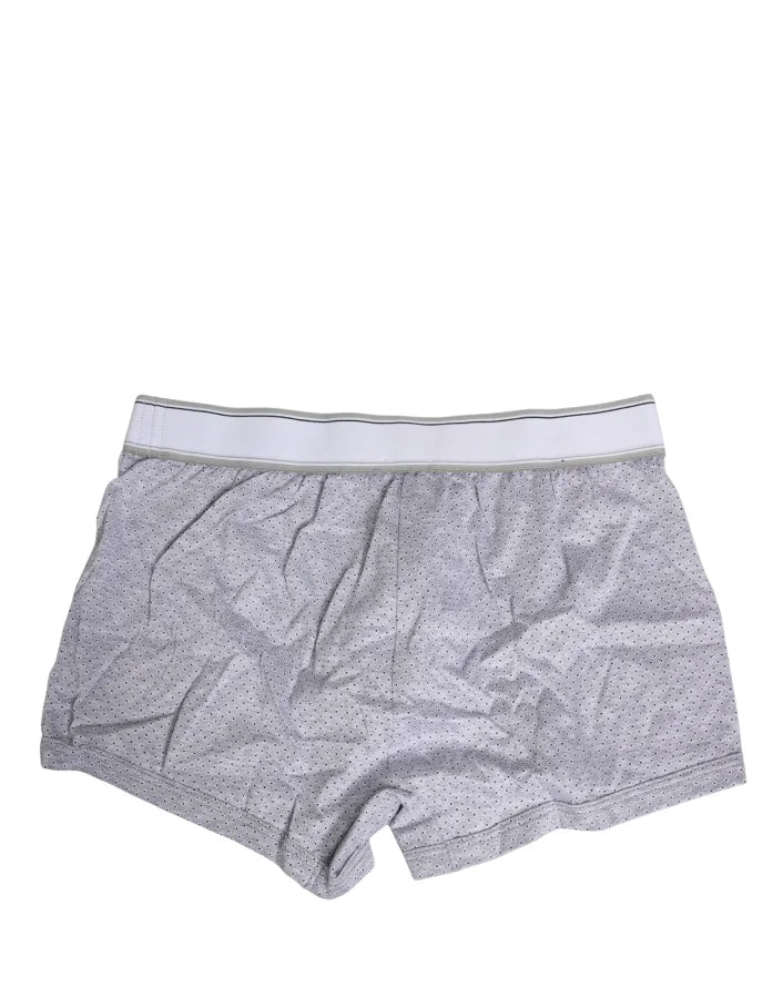 Dolce &amp; Gabbana Gray Logo Cotton Men Regular Boxer Underwear