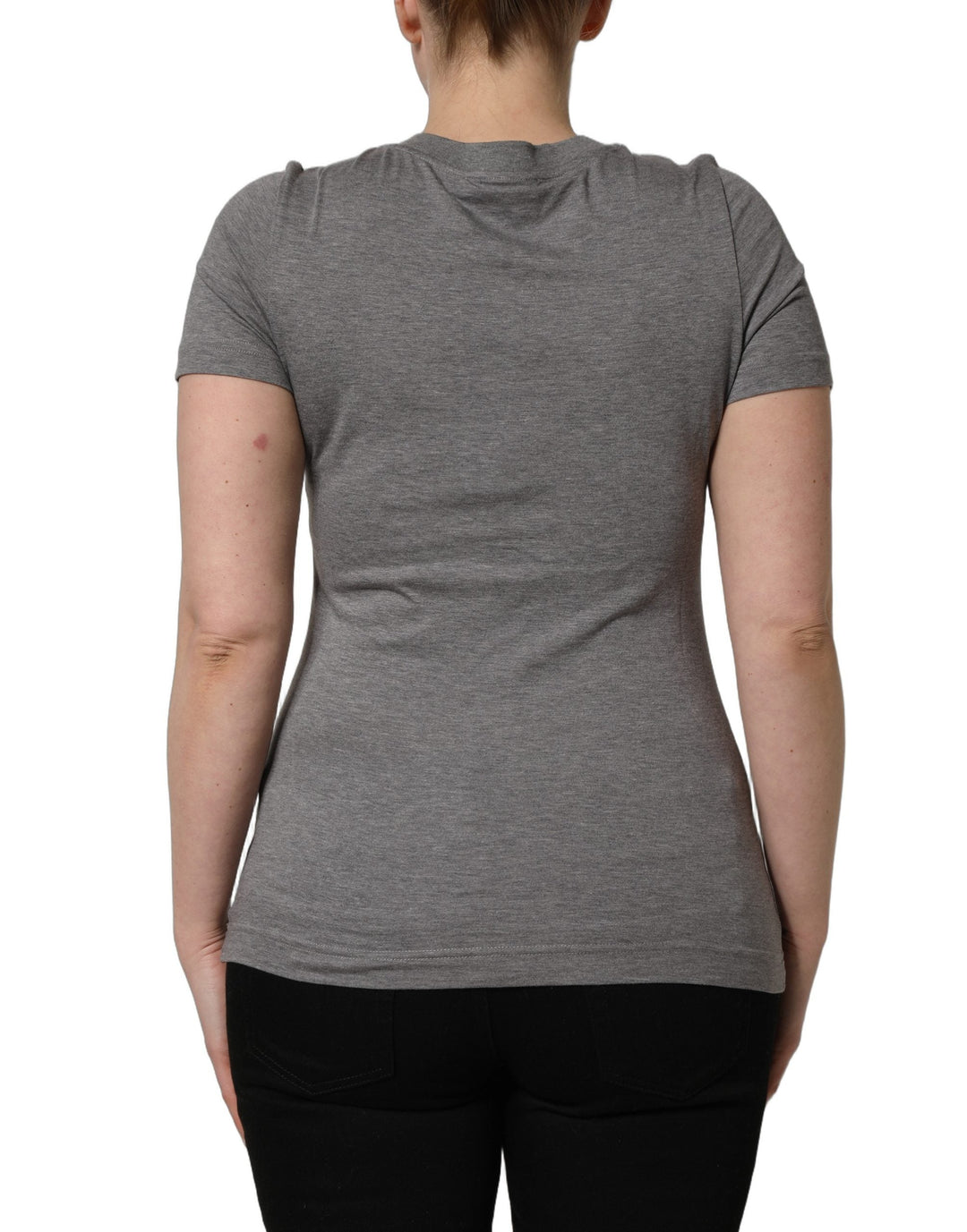 Dolce &amp; Gabbana - Gray Logo Embroidery Short Sleeve T-shirt
