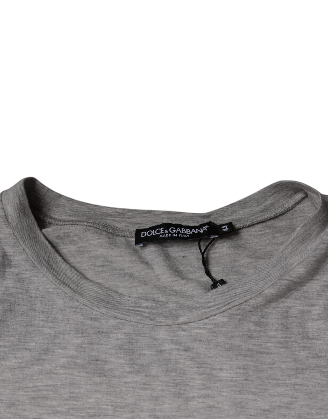 Dolce &amp; Gabbana Gray Logo Print Crewneck Short Sleeve T-shirt