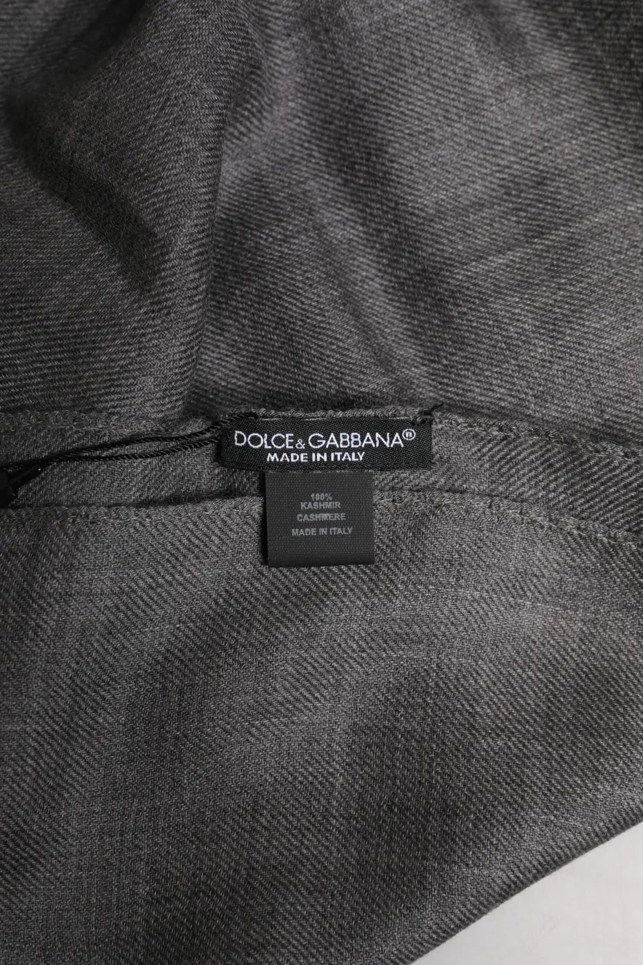 Dolce &amp; Gabbana Gray Logo Print Neck Warmer Wrap Shawl Scarf