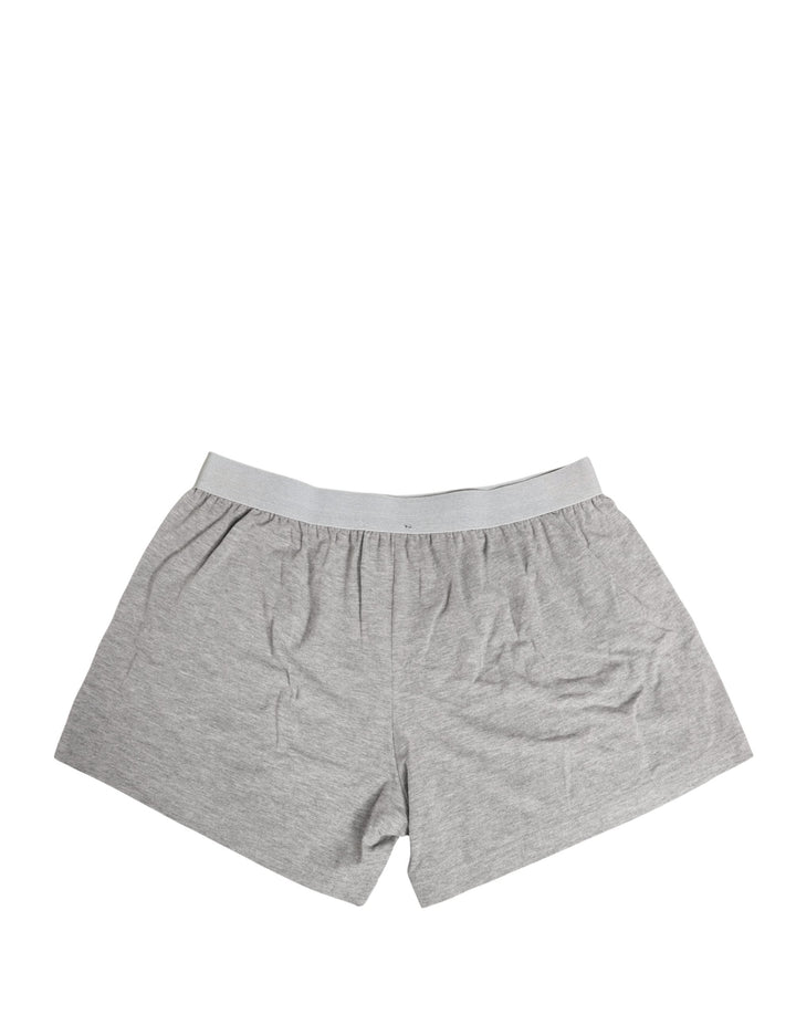 Dolce &amp; Gabbana Gray Logo Waistband Cotton Men Boxer Underwear