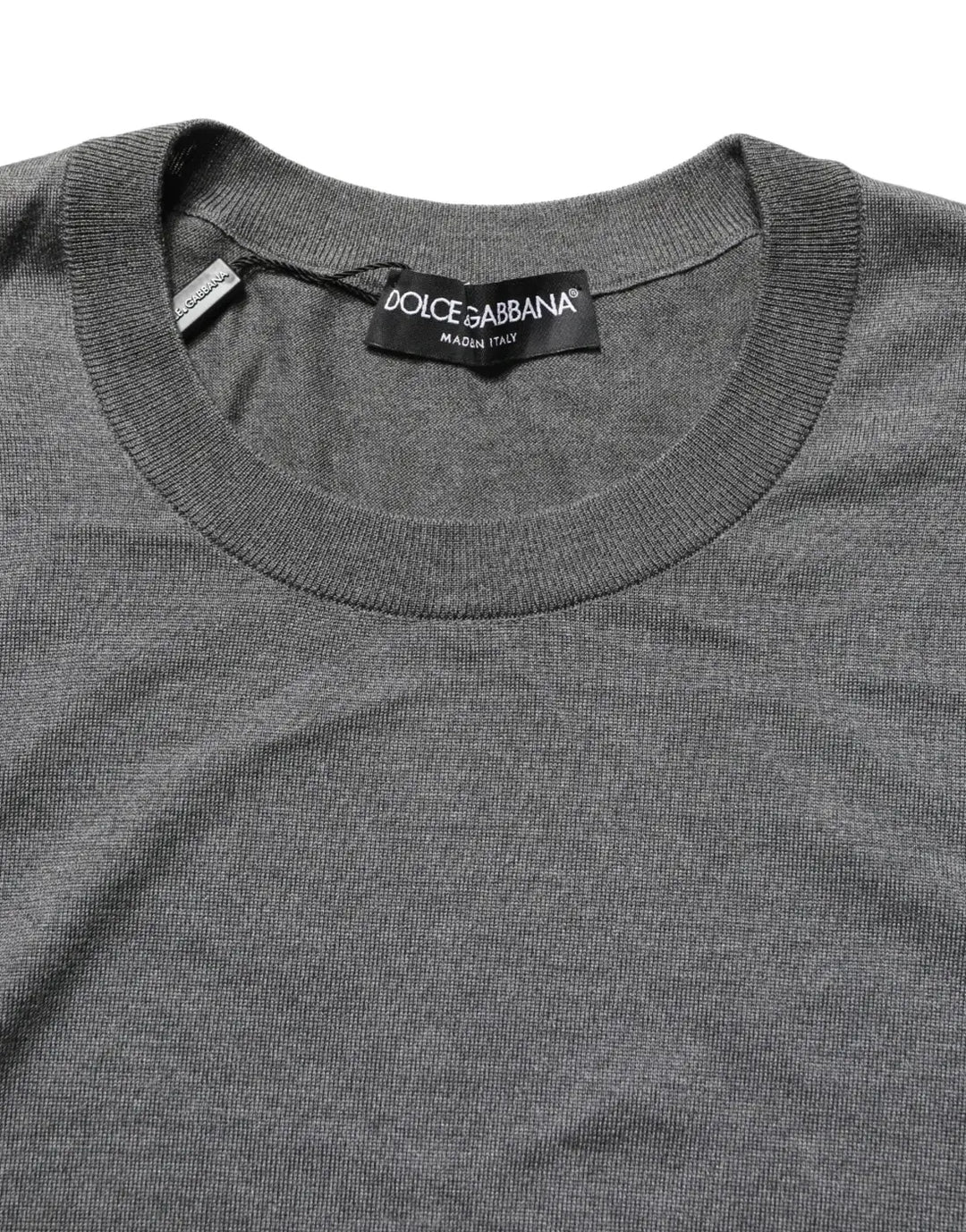 Dolce &amp; Gabbana Gray Long Sleeves Crew Neck Pullover Sweater