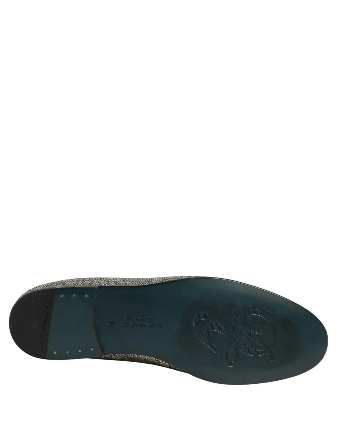 Dolce &amp; Gabbana Gray Lurex Glitter Men Dress Loafers Shoes