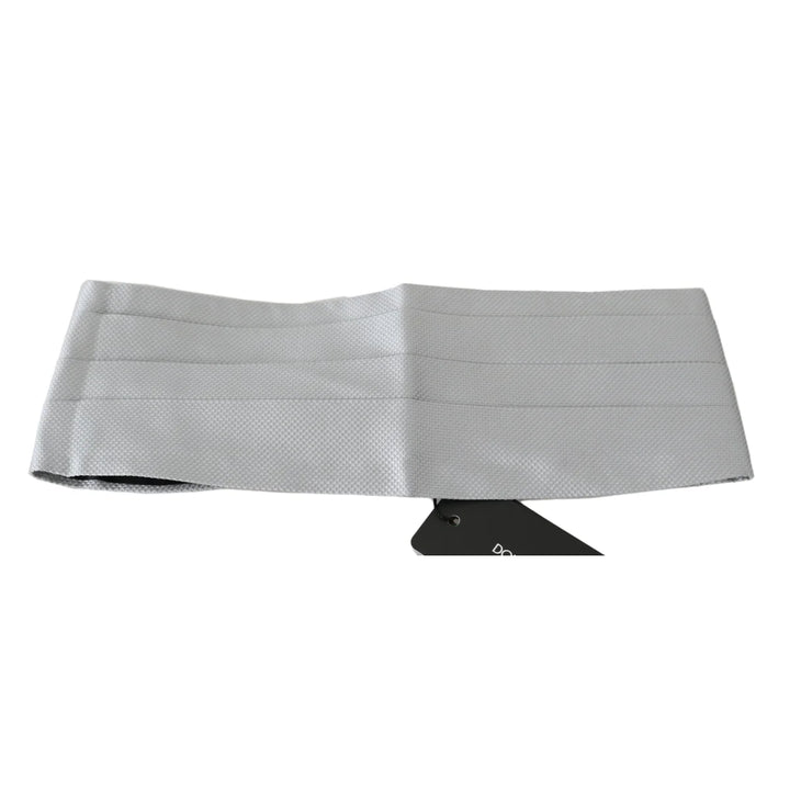 Dolce & Gabbana Gray Men Waist Belt 100% Silk Cummerbund