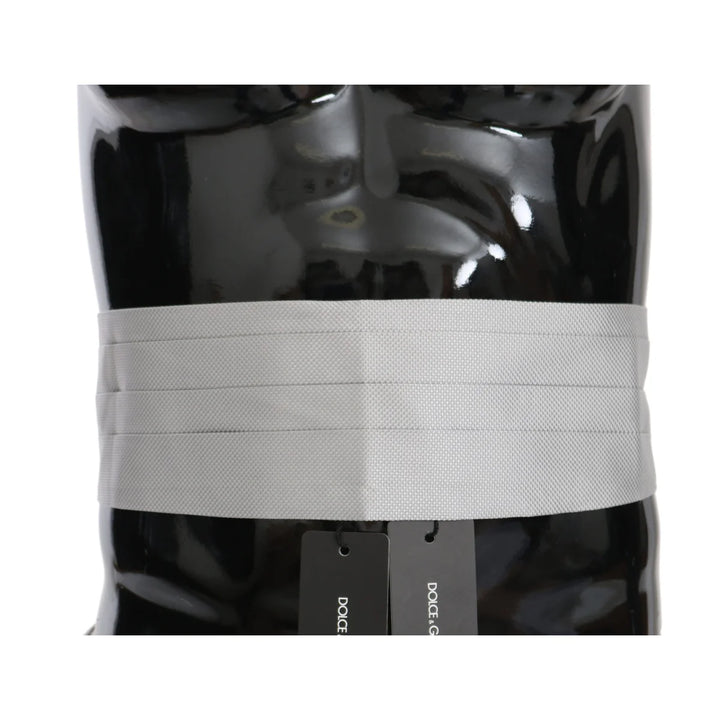 Dolce & Gabbana Gray Men Waist Belt 100% Silk Cummerbund