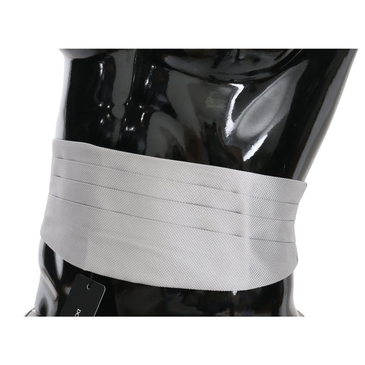 Dolce & Gabbana Gray Men Waist Belt 100% Silk Cummerbund