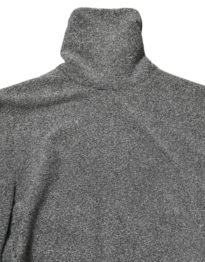 Dolce &amp; Gabbana Gray Nylon Bodycon Sheath Long Sleeves Dress