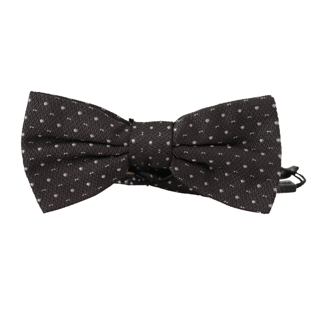 Dolce & Gabbana Gray Polka Dot 100% Silk Neck Papillon Tie