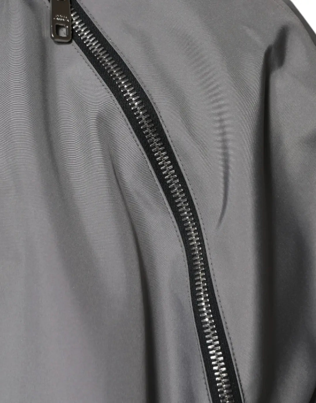Dolce &amp; Gabbana Gray Polyester Hooded Men Full Zip Jacket