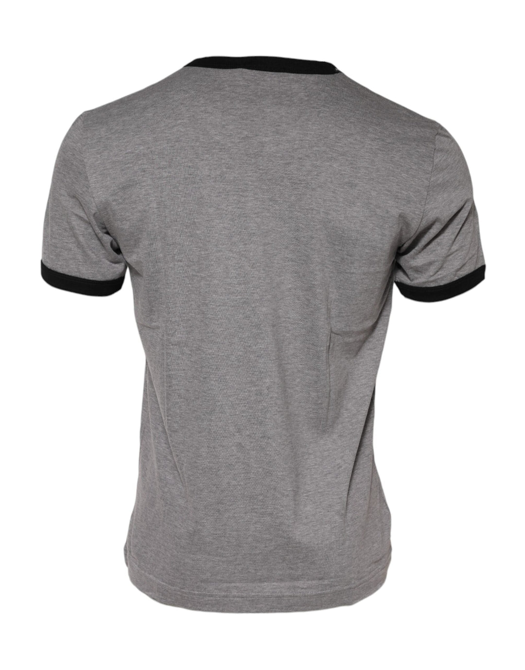 Dolce &amp; Gabbana Gray Sacred Heart Cotton Crew Neck T-shirt