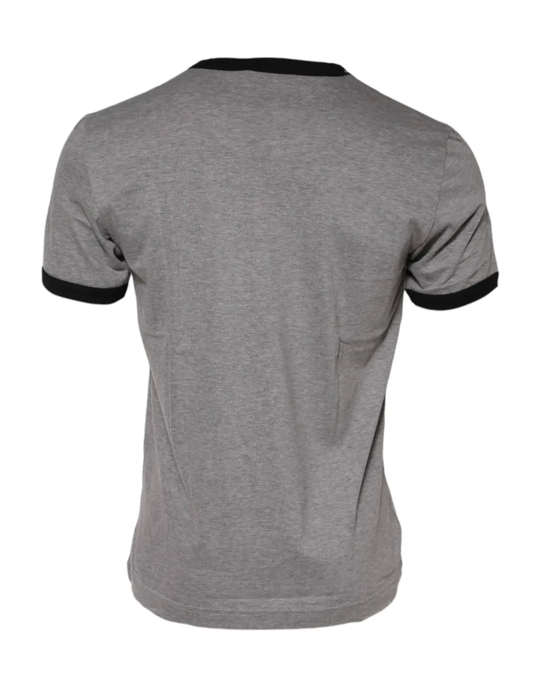 Dolce &amp; Gabbana Gray Sacred Heart Cotton Crew Neck T-shirt