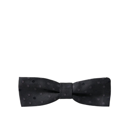 Dolce Gabbana Gray Silk Adjustable Bow Tie Dress Sensation &