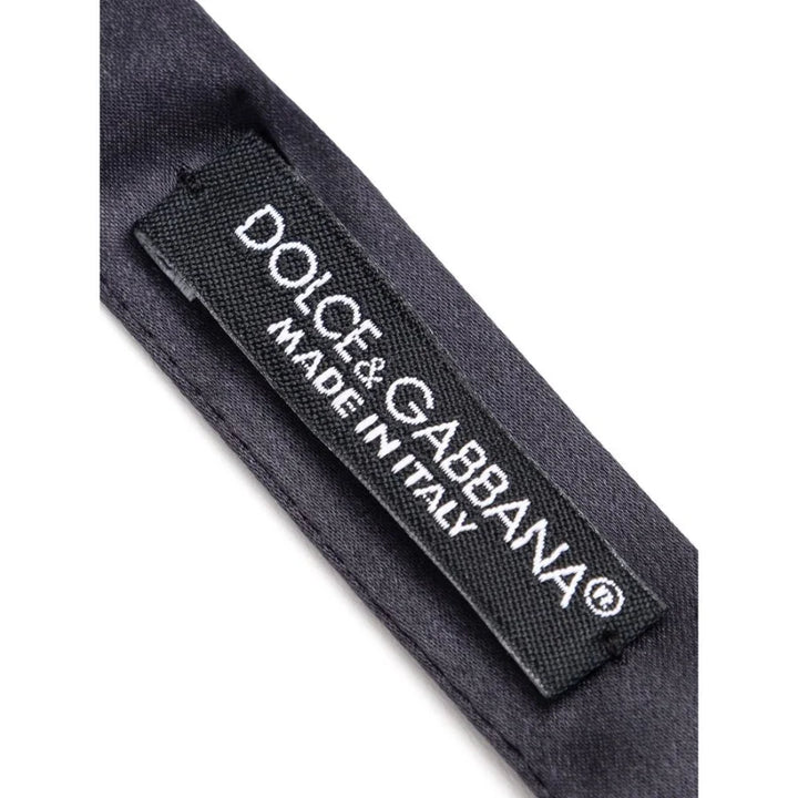 Dolce &amp; Gabbana Gray Silk Bowtie