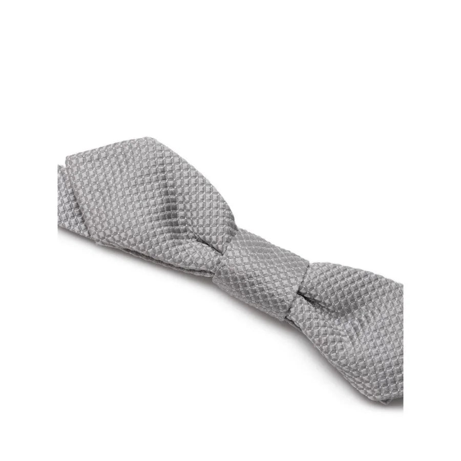 Dolce &amp; Gabbana Gray Silk Bowtie