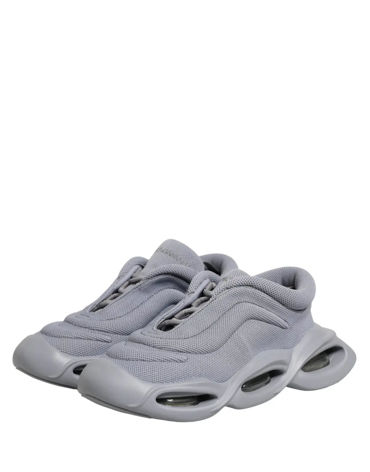 Dolce &amp; Gabbana Gray Slip On Wave Low Top Sneakers