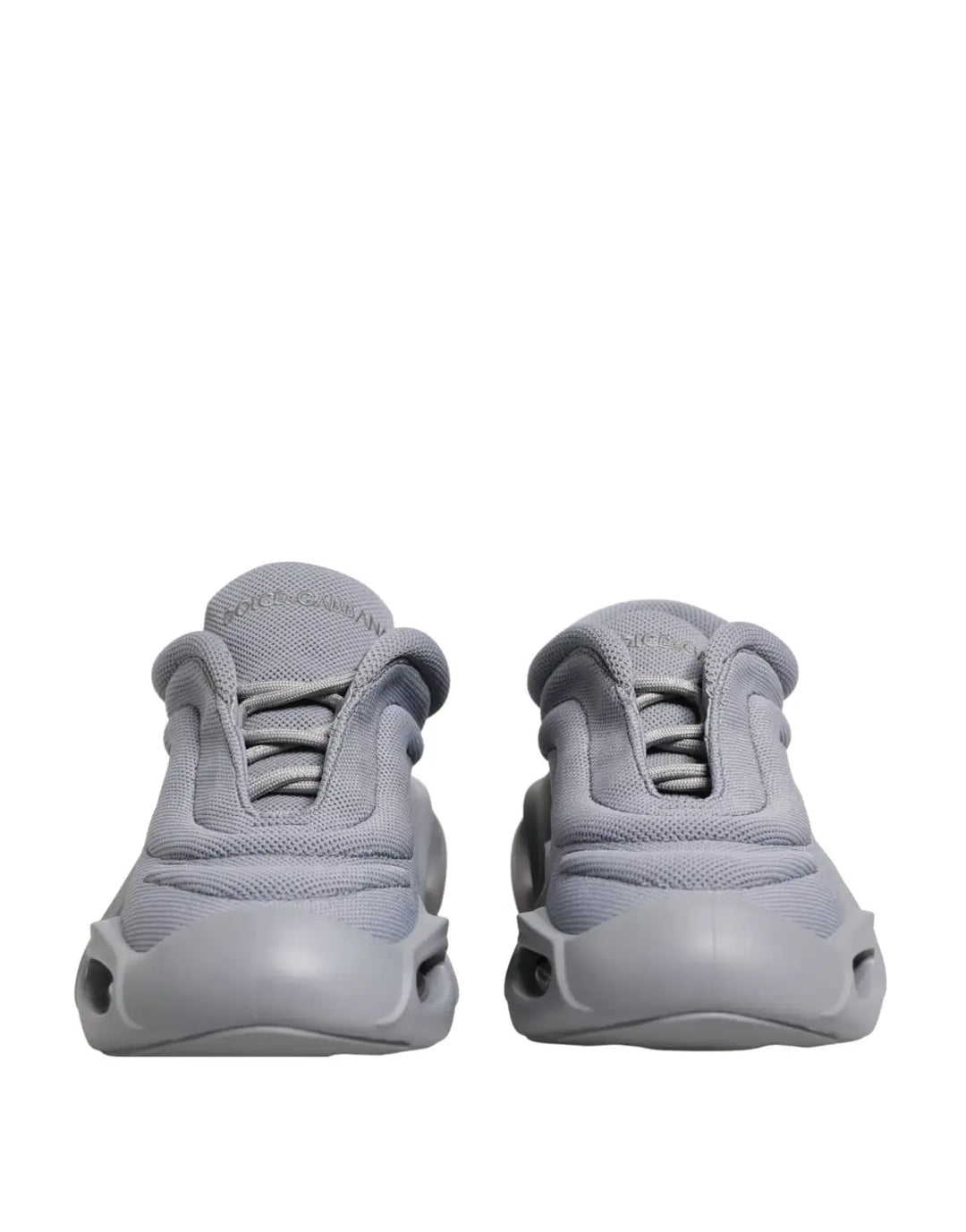 Dolce &amp; Gabbana Gray Slip On Wave Low Top Sneakers