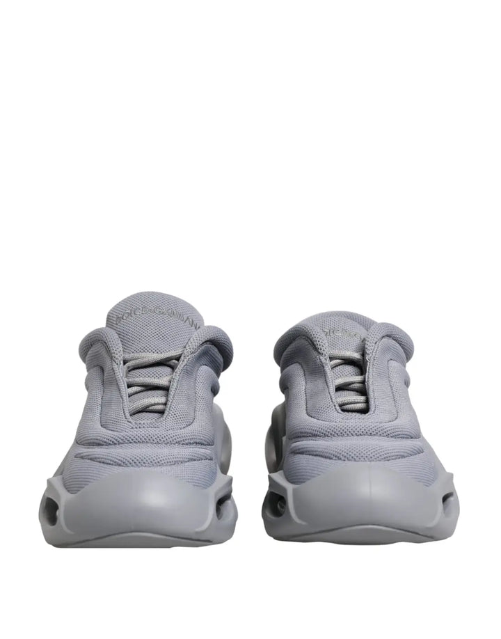 Dolce &amp; Gabbana Gray Slip On Wave Low Top Sneakers