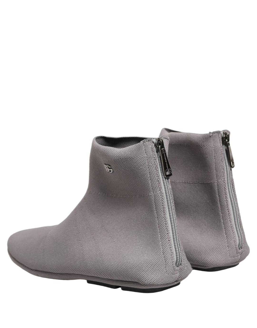 Dolce &amp; Gabbana Gray Stretch Mesh Men Ankle Boots Shoes