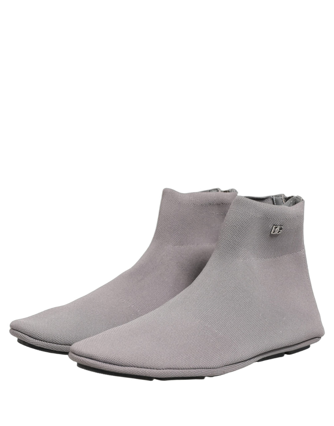 Dolce &amp; Gabbana Gray Stretch Mesh Men Ankle Boots Shoes