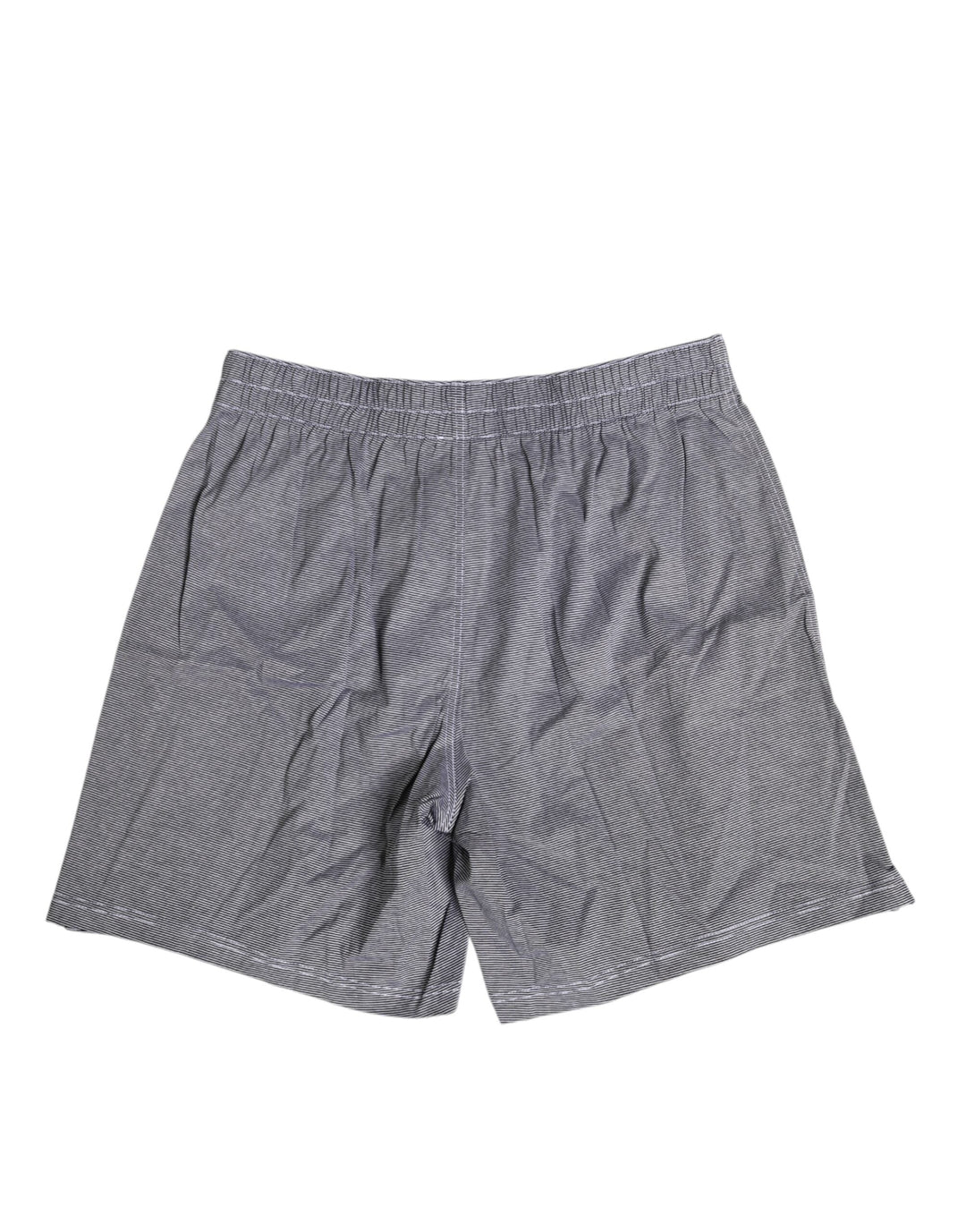 Dolce &amp; Gabbana Gray Striped Cotton Regular Boxer Underwear