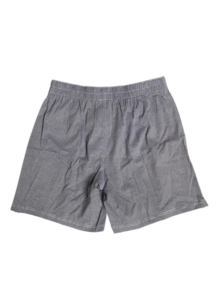 Dolce &amp; Gabbana Gray Striped Cotton Regular Boxer Underwear