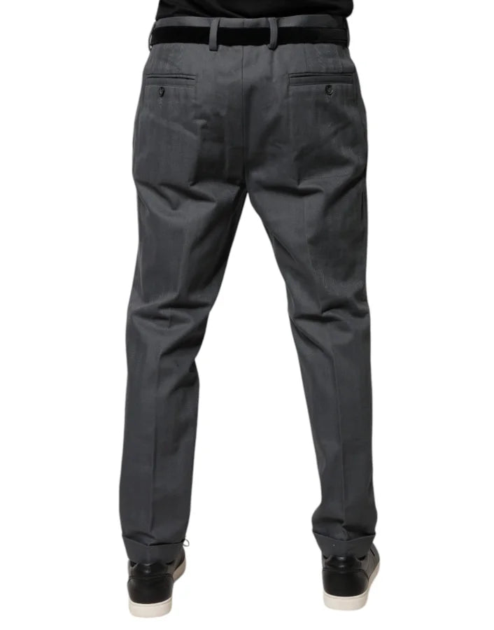 Dolce &amp; Gabbana Gray Tapered Formal Dress Pants