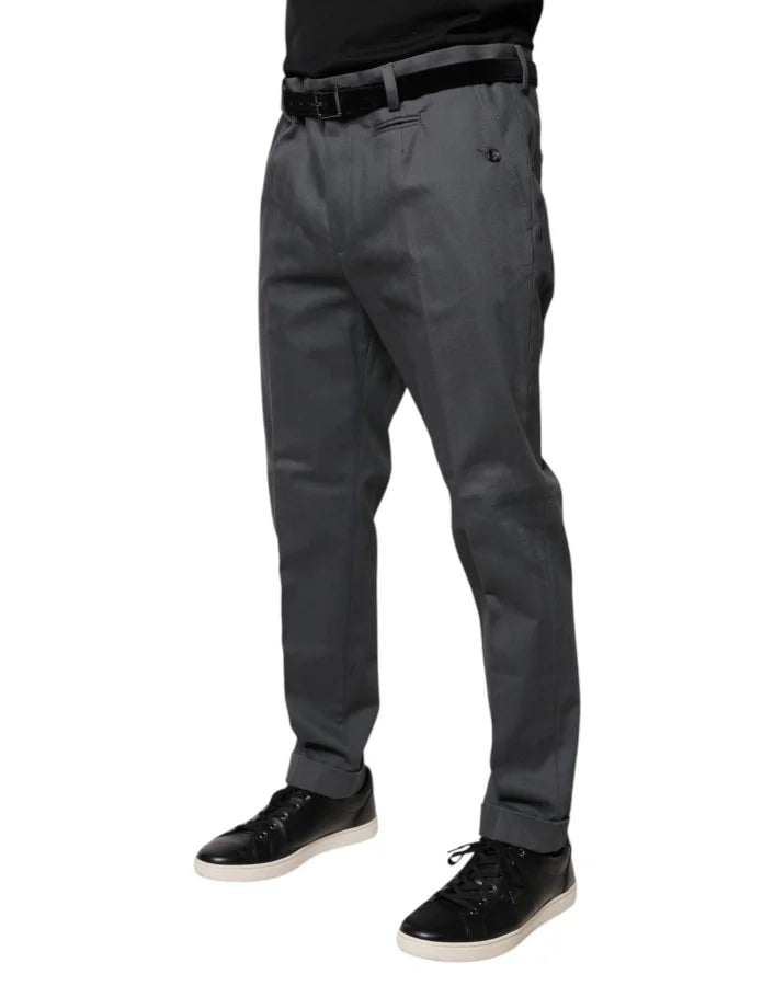 Dolce &amp; Gabbana Gray Tapered Formal Dress Pants