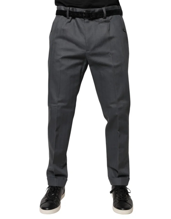 Dolce &amp; Gabbana Gray Tapered Formal Dress Pants