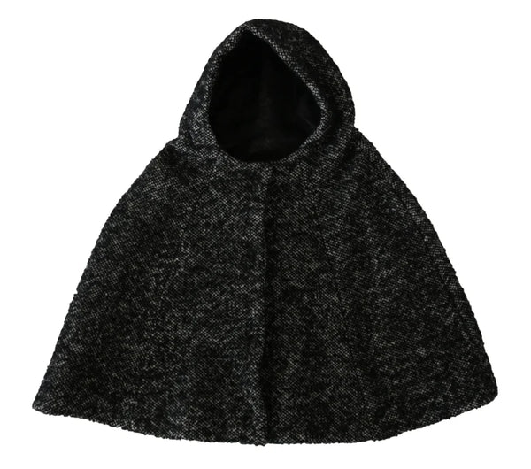 Dolce & Gabbana Gray Tweet Wool Kaftan Jacket Coat Top