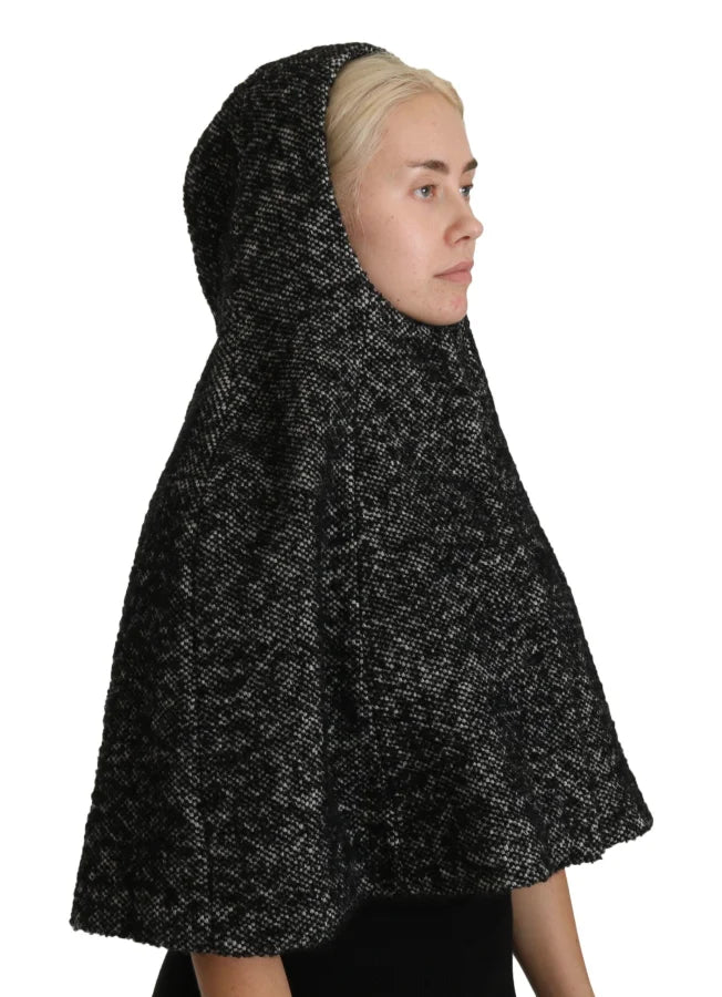 Dolce &amp; Gabbana Gray Tweet Wool Kaftan Jacket Coat Top