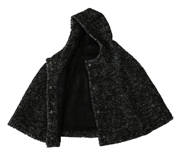 Dolce &amp; Gabbana Gray Tweet Wool Kaftan Jacket Coat Top