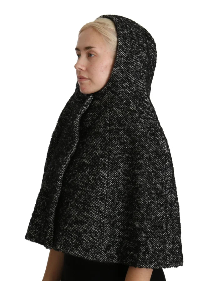Dolce &amp; Gabbana Gray Tweet Wool Kaftan Jacket Coat Top
