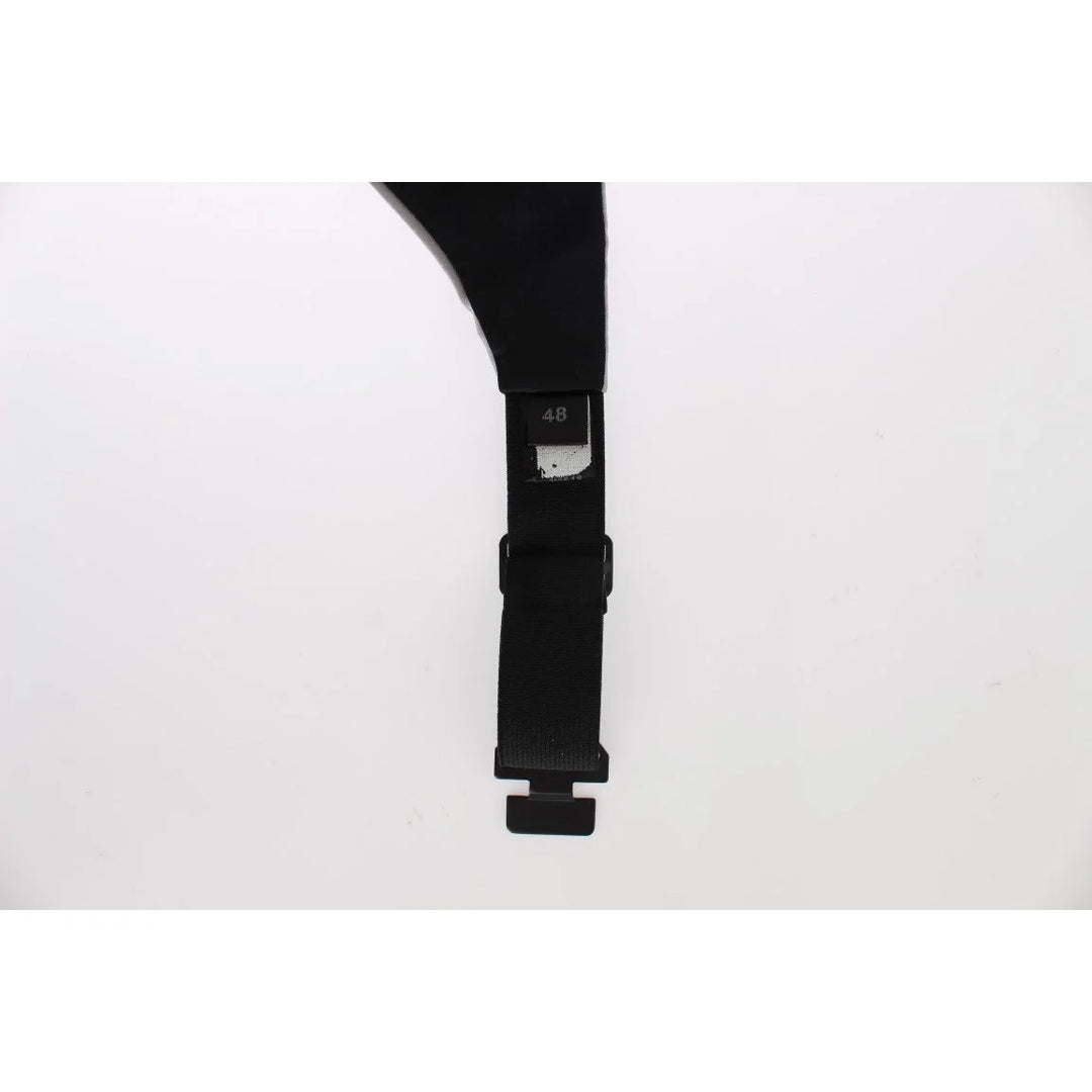 Dolce & Gabbana Gray Waist Belt Silk Cummerbund