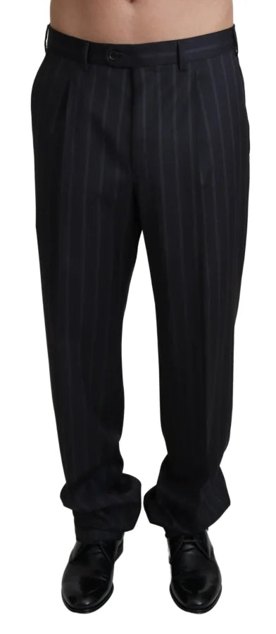 Dolce &amp; Gabbana Gray Wool Blend Formal Trousers Pants