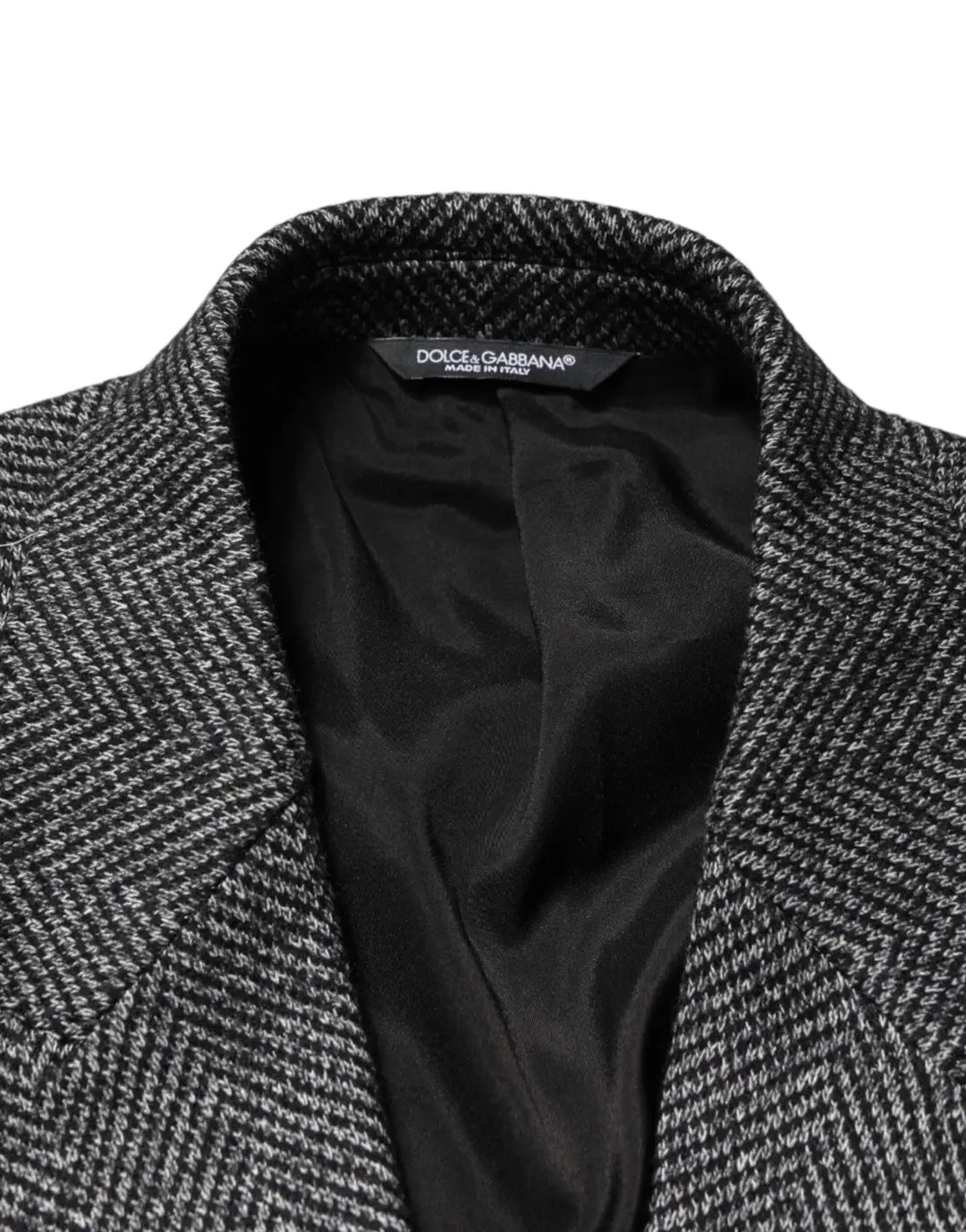 Dolce &amp; Gabbana Gray Wool Blend Long Trench Coat Men Jacket